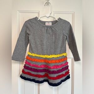Hanna Andersson 18-24 months Girls Gray Long Sleeve Cotton Play Dress